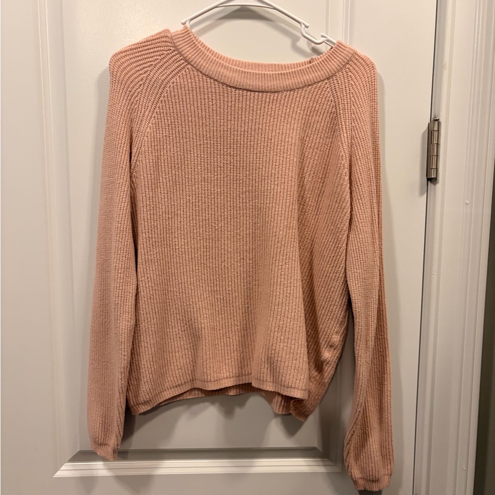 Tahari Pink Crew Neck Sweater